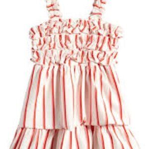 Truly Me Size 6 Red striped dress